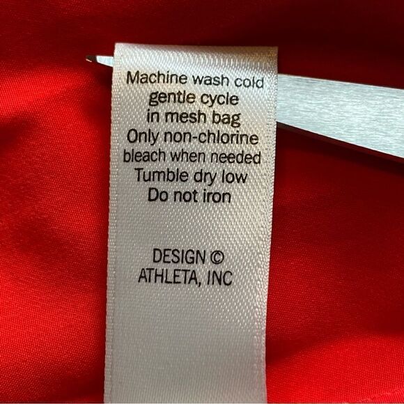 Athleta Martinique Sleeveless Neon Coral Keyhole Back Dress Size Medium - Picture 5 of 13